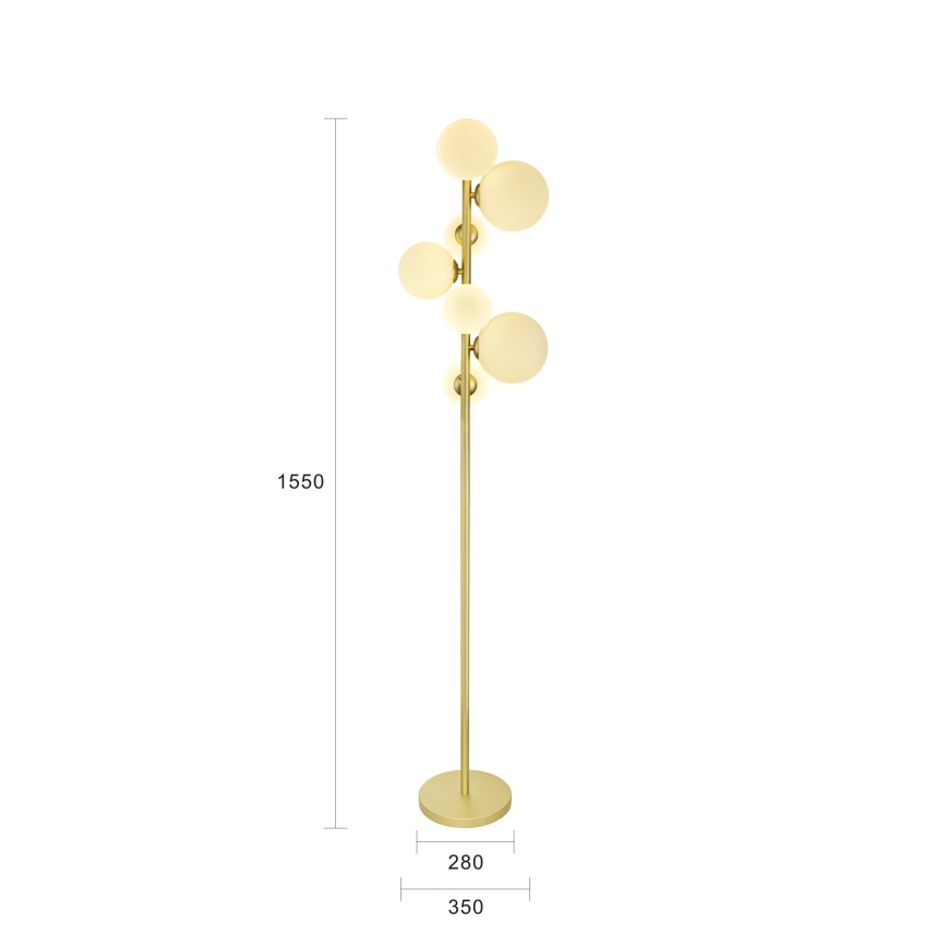 Brilagi - LED Állólámpa MILLA 7xG9/3W/230V arany/fehér
