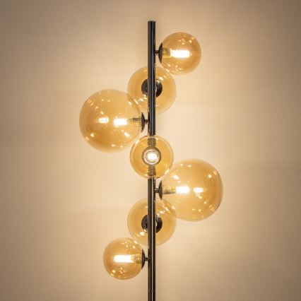 Brilagi - LED állólámpa MILLA 7xG9/3W/230V fekete króm/arany