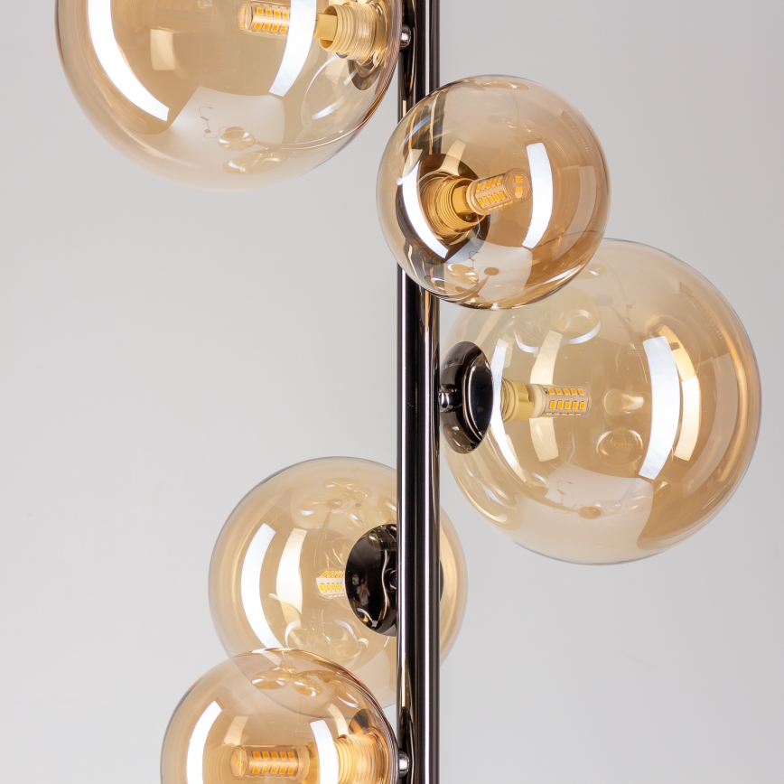 Brilagi - LED állólámpa MILLA 7xG9/3W/230V fekete króm/arany