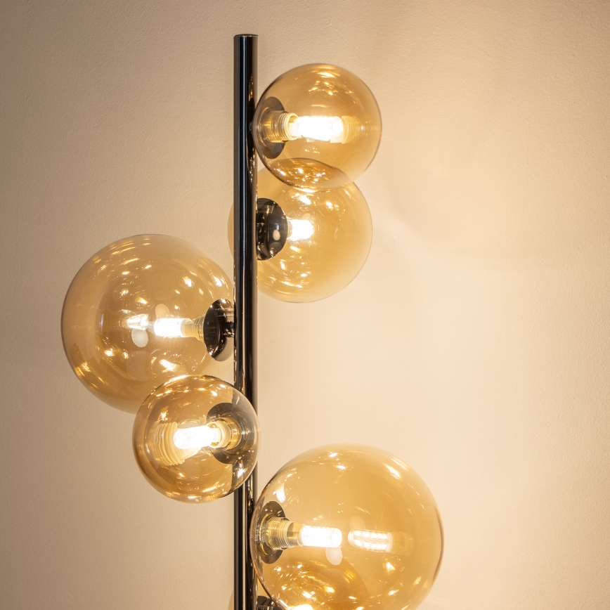 Brilagi - LED állólámpa MILLA 7xG9/3W/230V fekete króm/arany
