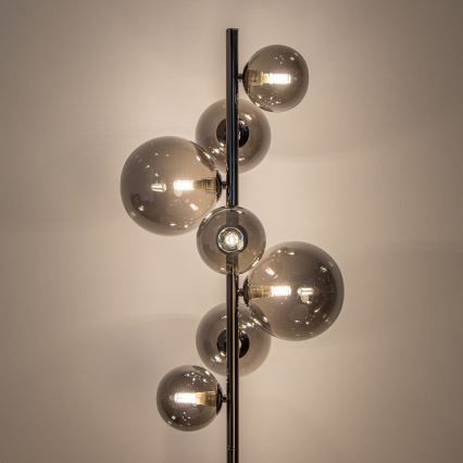 Brilagi - LED állólámpa MILLA 7xG9/3W/230V fekete króm/füstszínű