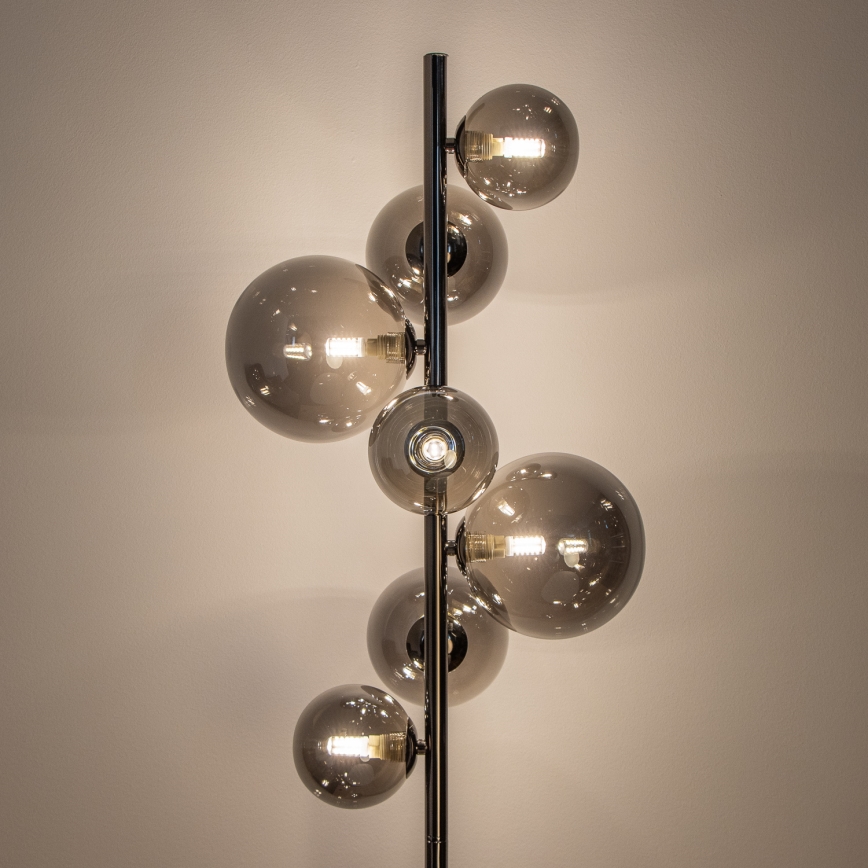 Brilagi - LED állólámpa MILLA 7xG9/3W/230V fekete króm/füstszínű