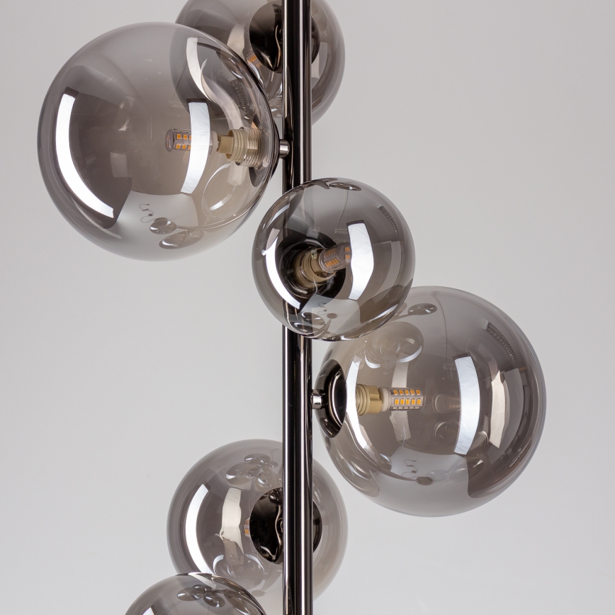 Brilagi - LED állólámpa MILLA 7xG9/3W/230V fekete króm/füstszínű