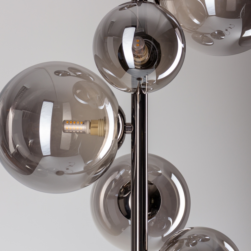 Brilagi - LED állólámpa MILLA 7xG9/3W/230V fekete króm/füstszínű