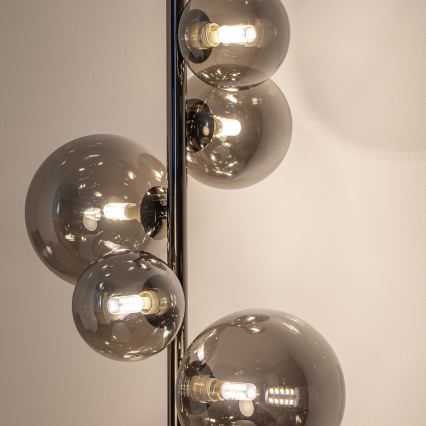Brilagi - LED állólámpa MILLA 7xG9/3W/230V fekete króm/füstszínű