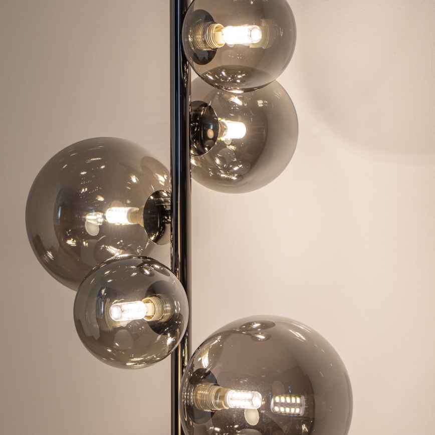 Brilagi - LED állólámpa MILLA 7xG9/3W/230V fekete króm/füstszínű