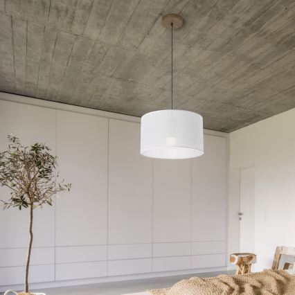 Brilagi - LED Függeszték kábelre ANTHONY 1xE27/60W/230V tölgy dió/fehér