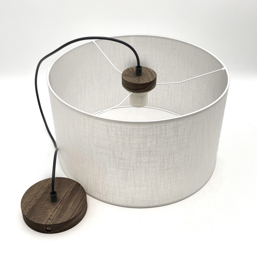 Brilagi - LED Függeszték kábelre ANTHONY 1xE27/60W/230V tölgy dió/fehér