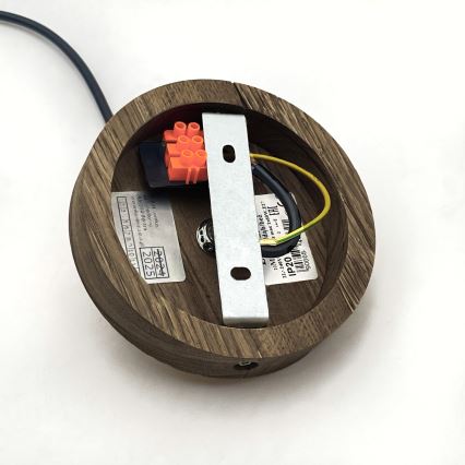 Brilagi - LED Függeszték kábelre ANTHONY 1xE27/60W/230V tölgy dió/fehér