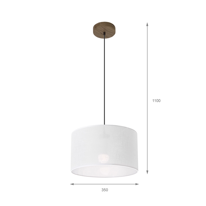 Brilagi - LED Függeszték kábelre ANTHONY 1xE27/60W/230V tölgy dió/fehér