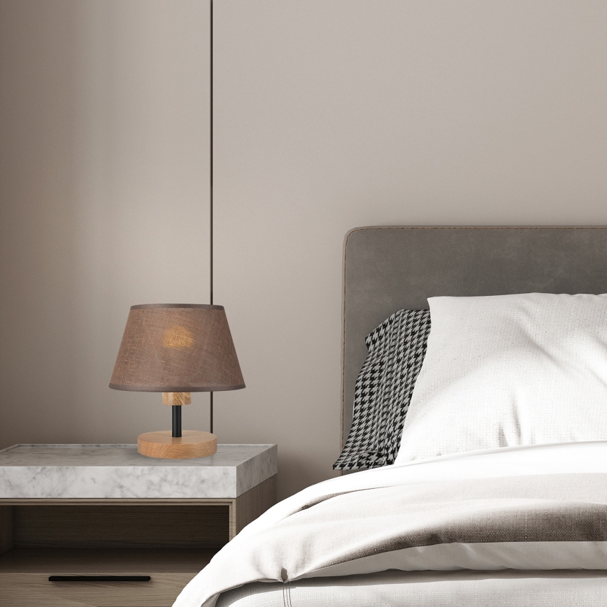 Brilagi - LED Asztali lámpa ANTHONY 1xE14/40W/230V tölgy/barna