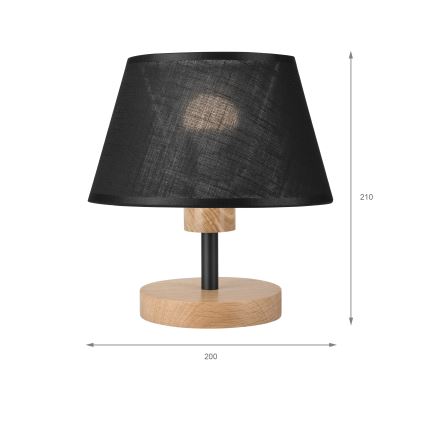 Brilagi - LED Asztali lámpa ANTHONY 1xE14/40W/230V tölgy/fekete