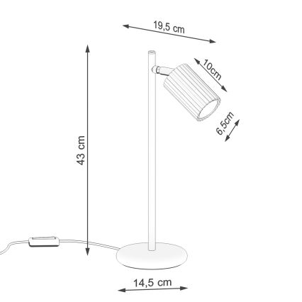 Brilagi - LED asztali lámpa CRESTO 1xGU10/10W/230V aranyszínű