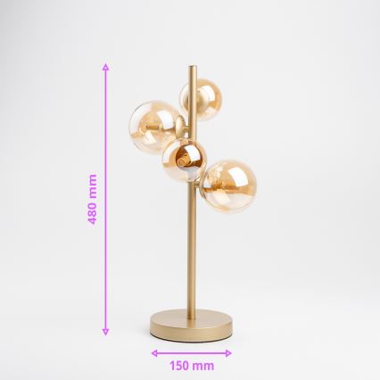 Brilagi - LED Asztali lámpa MILLA 4xG9/3W/230V arany