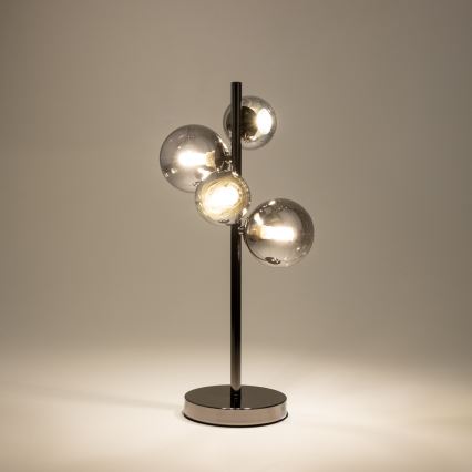 Brilagi - LED asztali lámpa MILLA 4xG9/3W/230V fekete króm/füstszínű