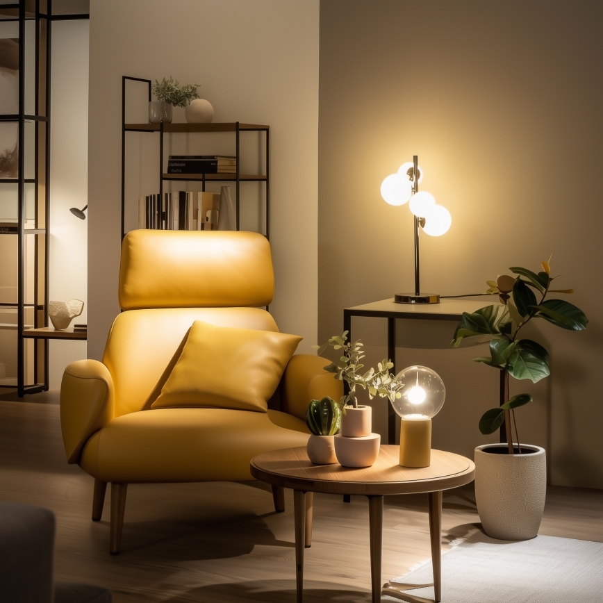 Brilagi - LED Asztali lámpa MILLA 4xG9/3W/230V fényezett króm/fehér