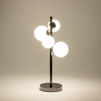 Brilagi - LED Asztali lámpa MILLA 4xG9/3W/230V fényezett króm/fehér