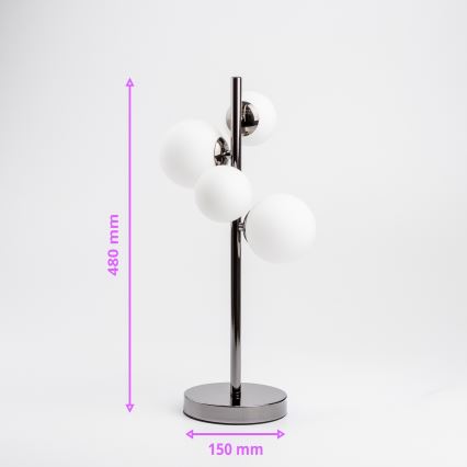 Brilagi - LED Asztali lámpa MILLA 4xG9/3W/230V fényezett króm/fehér