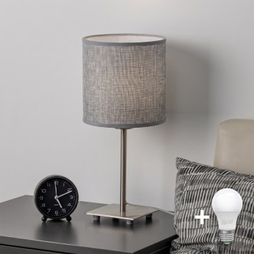 Brilagi - LED asztali lámpa NUBILA 1xE27/60W/230V szürke