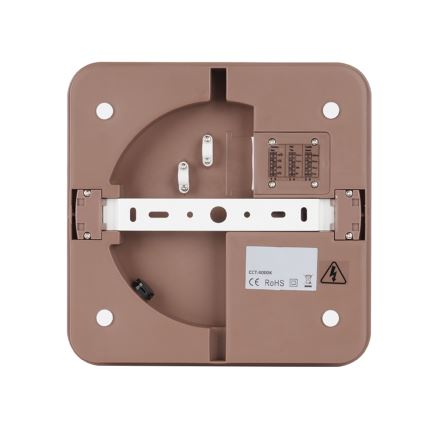 Brilagi - BENE LED/24W/230V kültéri mennyezeti lámpatest érzékelővel 26x26 cm barna IP54
