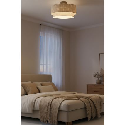 Brilagi - LED felületre szerelt csillár BOHO BOBO 1xE27/10W/230V átm. 40 cm pöttyös bézs/krém