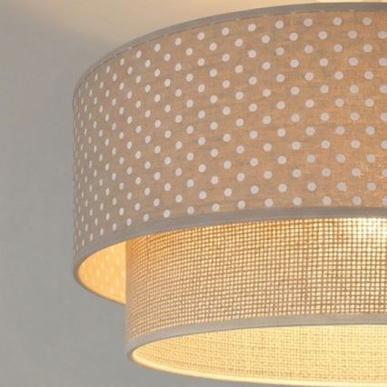 Brilagi - LED felületre szerelt csillár BOHO BOBO 1xE27/10W/230V átm. 40 cm pöttyös bézs/krém