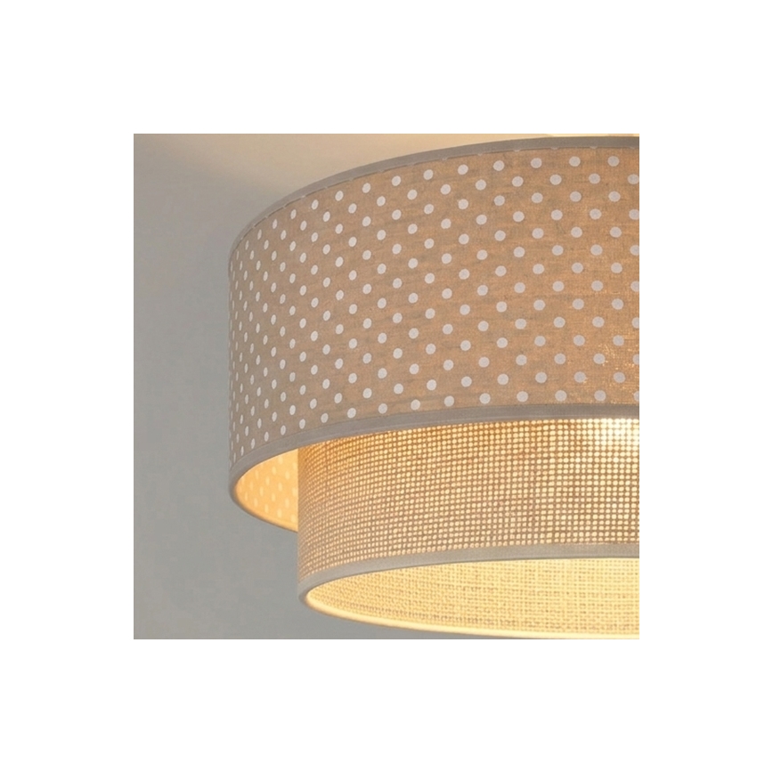 Brilagi - LED felületre szerelt csillár BOHO BOBO 1xE27/10W/230V átm. 40 cm pöttyös bézs/krém