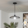 BRILAGI - LED csillár huzalon CERIA WIRE 1xE27/40W/230V átm. 38 cm fekete