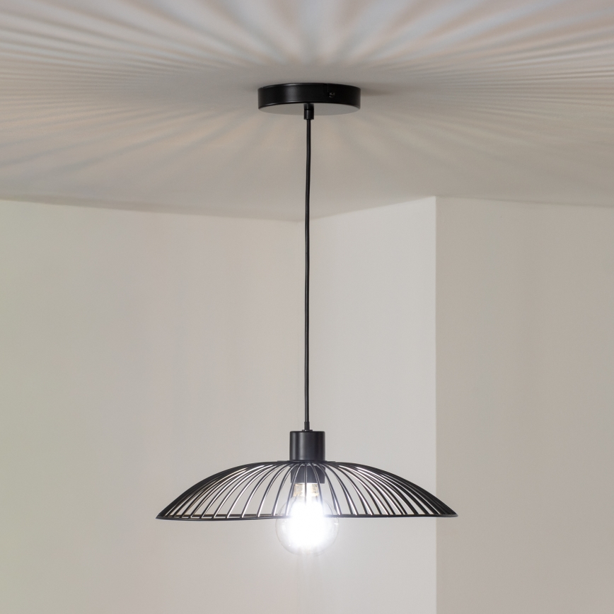 Brilagi - LED csillár huzalon CERIA WIRE 1xE27/40W/230V átm. 38 cm fekete