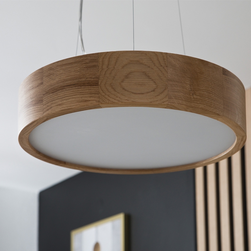 Brilagi - LED csillár kábelen CARVALHO 2xE27/15W/230V tölgy, átmérő 37 cm