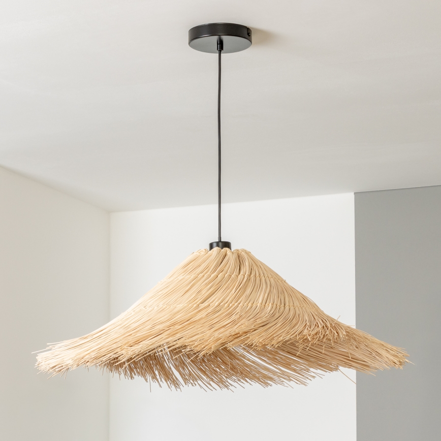 Brilagi - LED csillár kábelen CERIA BOHO 1xE27/40W/230V átm. 100 cm rattan