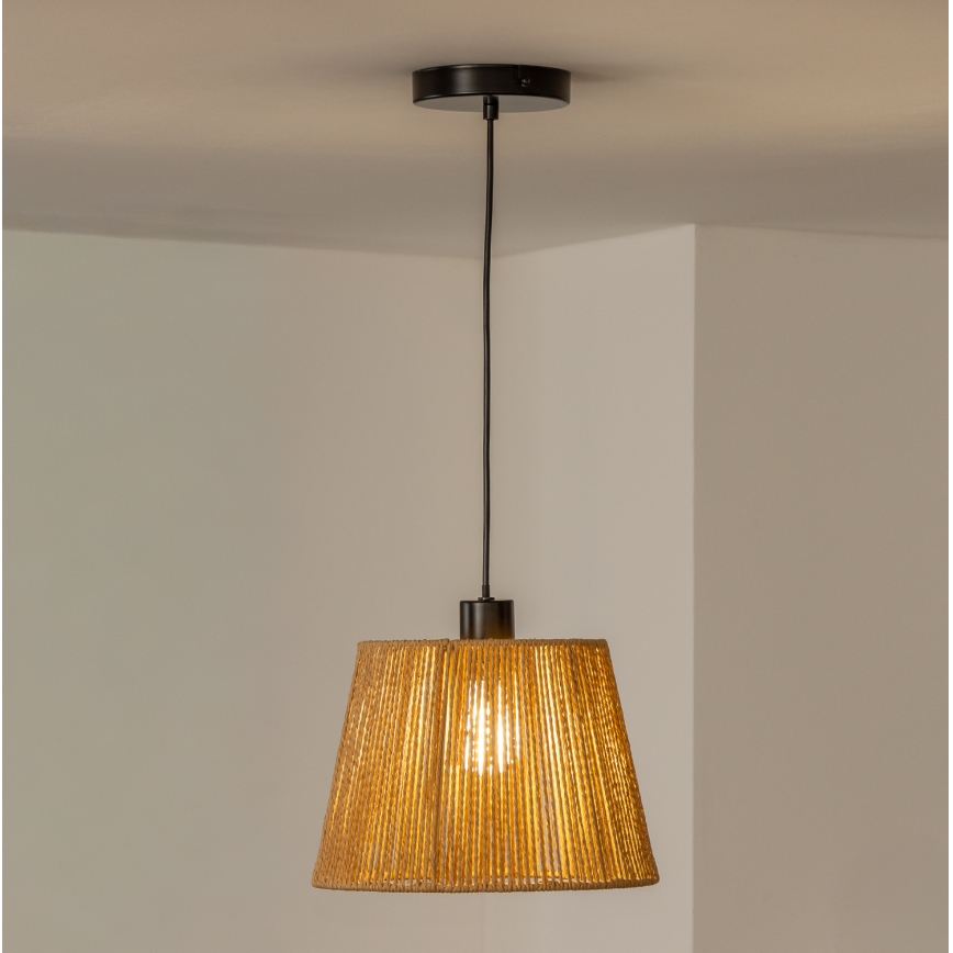 Brilagi - LED csillár kábelen CERIA BOHO 1xE27/40W/230V átm. 28 cm barna