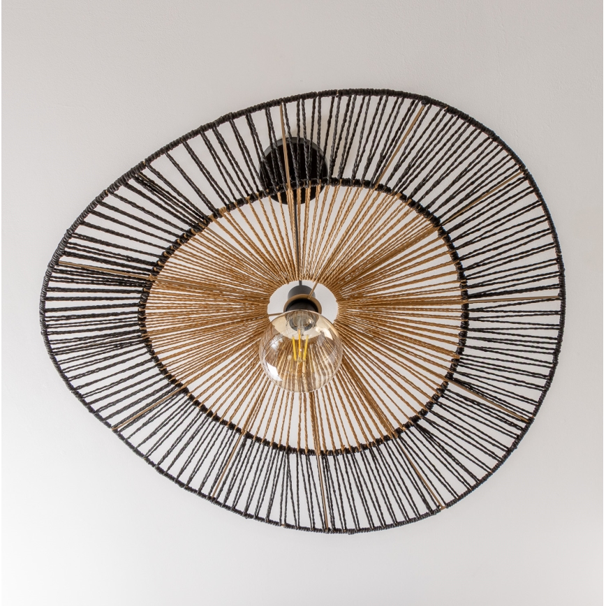 Brilagi - LED csillár kábelen CERIA BOHO 1xE27/40W/230V átm. 80 cm fekete/barna