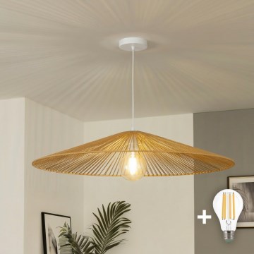 Brilagi - LED csillár kábelen CERIA BOHO 1xE27/40W/230V átm. 90 cm barna