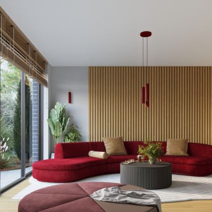 Brilagi - LED csillár kábelen CRESTO 1xGU10/10W/230V bordó