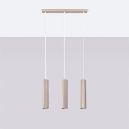 Brilagi - LED csillár kábelen CRESTO 3xGU10/10W/230V taupe