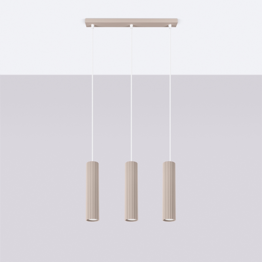 Brilagi - LED csillár kábelen CRESTO 3xGU10/10W/230V taupe