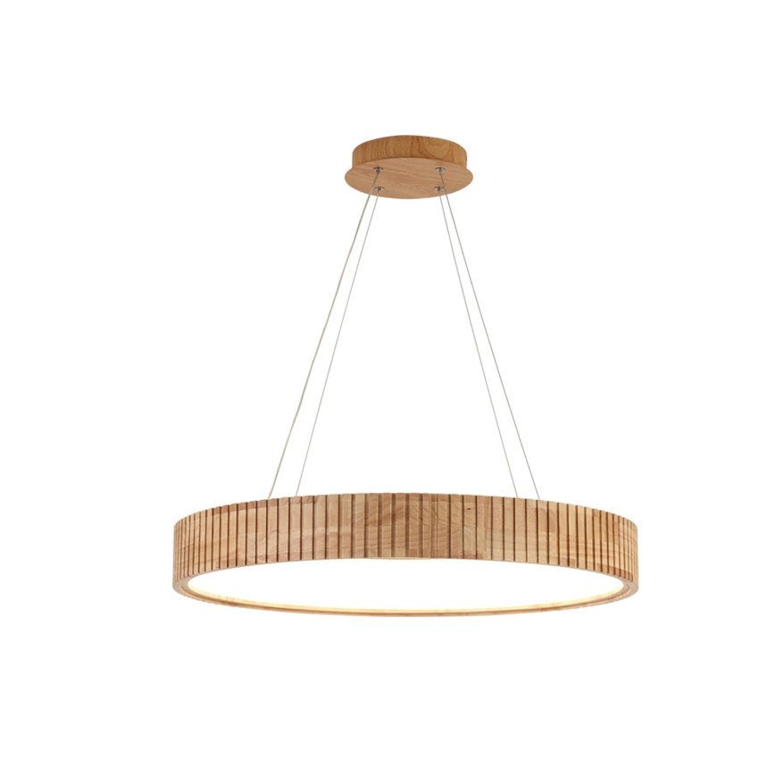 Brilagi - FALCON WOOD modern LED kábeles függeszték, 40 W, 230 V, 3000/4000/6000 K, Ø 60 cm, fa
