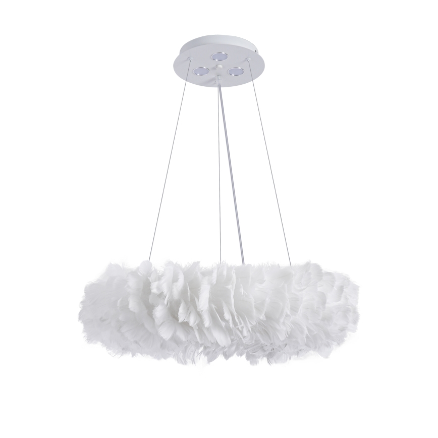 Brilagi - LED csillár kábelen FEATHER 3xE27/40W/230V + 3xLED/3W Ø 50 cm fehér