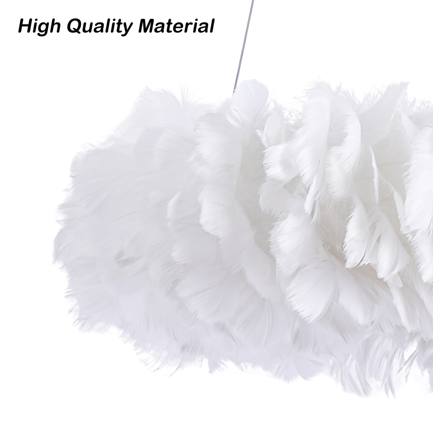 Brilagi - LED csillár kábelen FEATHER 3xE27/40W/230V + 3xLED/3W Ø 50 cm fehér