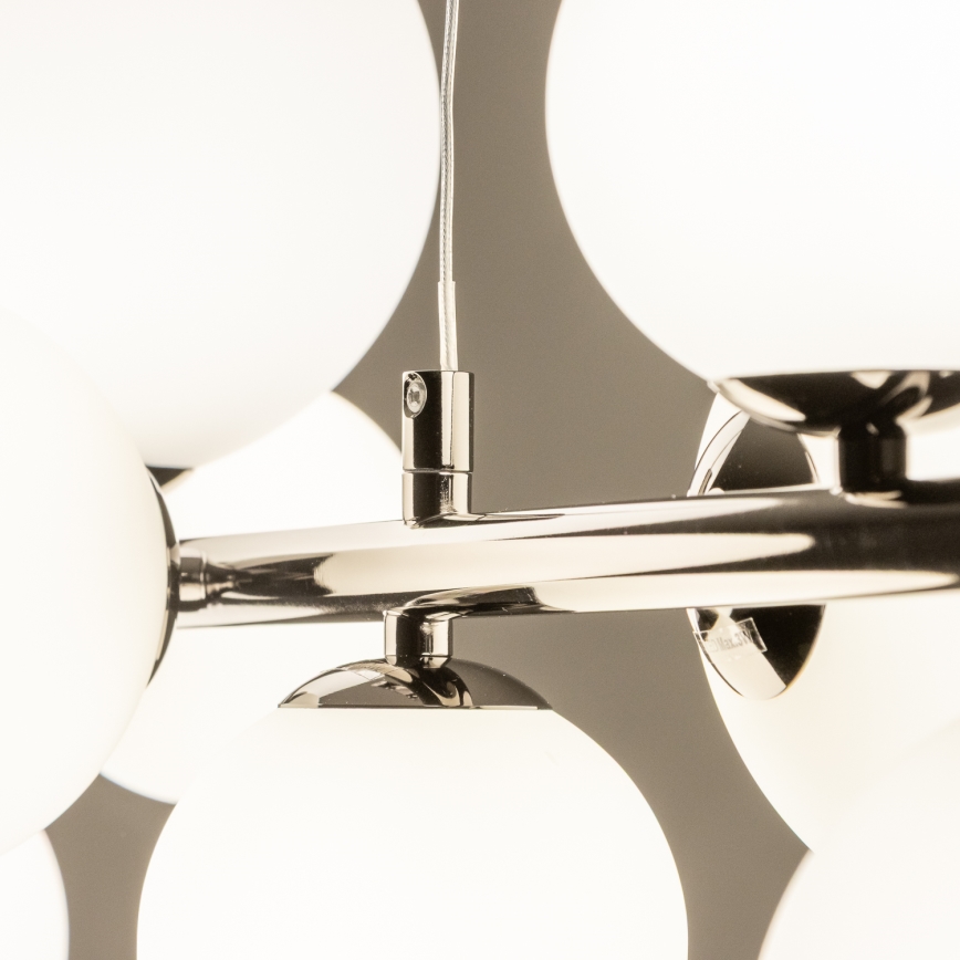 Brilagi - LED csillár kábelen MILLA 10xG9/3W/230V fekete króm/fehér