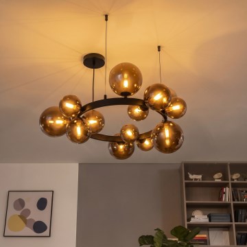 Brilagi - LED csillár kábelen MILLA 15xG9/3W/230V barna/füstbarna