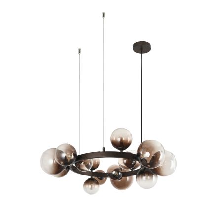 Brilagi - LED csillár kábelen MILLA 15xG9/3W/230V barna/füstbarna