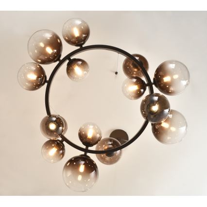 Brilagi - LED csillár kábelen MILLA 15xG9/3W/230V barna/füstbarna