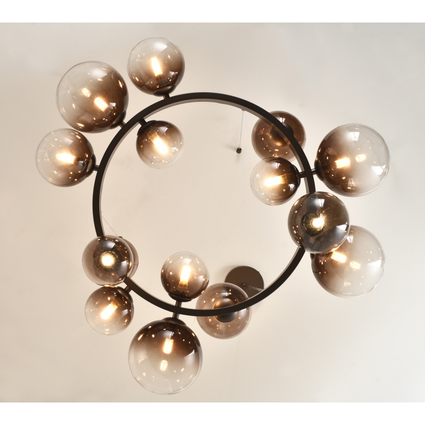 Brilagi - LED csillár kábelen MILLA 15xG9/3W/230V barna/füstbarna