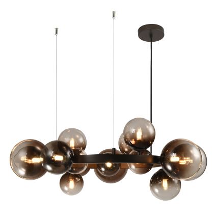 Brilagi - LED csillár kábelen MILLA 15xG9/3W/230V barna/füstbarna
