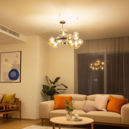 Brilagi - LED csillár kábelen MILLA 15xG9/3W/230V fekete króm/arany