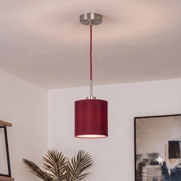 Brilagi - LED csillár kábelen NUBILA 1xE27/60W/230V átm. 14 cm pompeji vörös