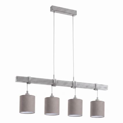 Brilagi - LED csillár kábelen NUBILA 4xE27/60W/230V szürke/antracit