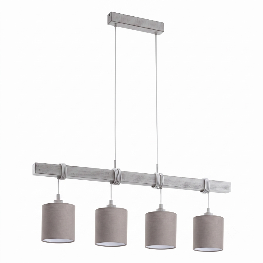 Brilagi - LED csillár kábelen NUBILA 4xE27/60W/230V szürke/antracit